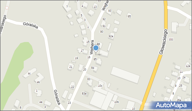 Malbork, Wejhera Jana, 86, mapa Malborka