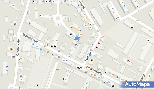 Malbork, Westerplatte, 15b, mapa Malborka
