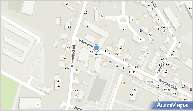 Malbork, Westerplatte, 37, mapa Malborka