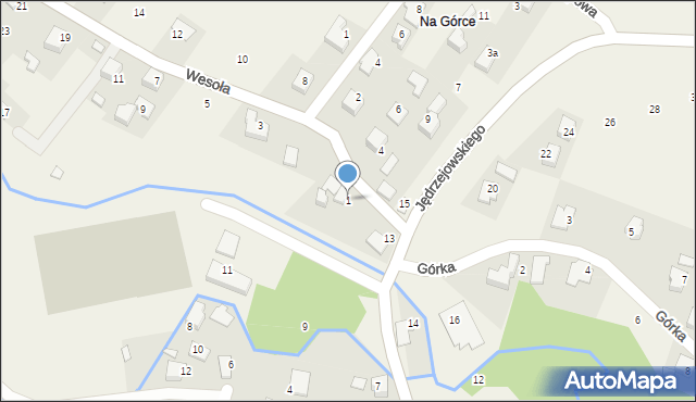 Malec, Wesoła, 1, mapa Malec