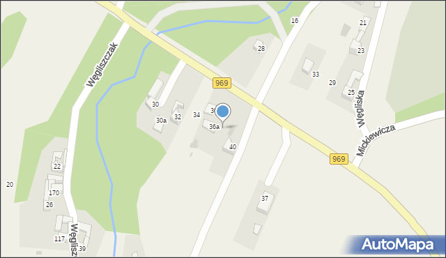 Maniowy, Węgliska, 38, mapa Maniowy