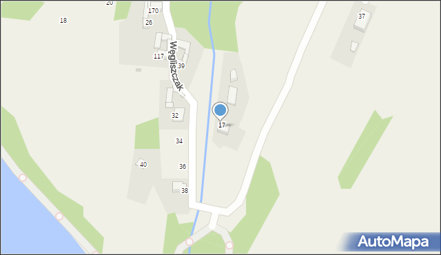 Maniowy, Węgliszczak, 19, mapa Maniowy