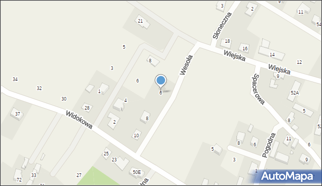 Marcinowice, Wesoła, 6, mapa Marcinowice