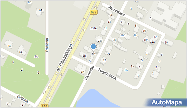 Marki, Wenecka, 5A, mapa Marki
