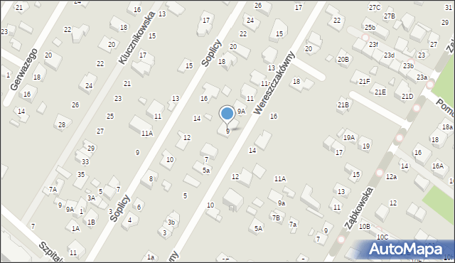 Marki, Wereszczakówny Maryli, 9, mapa Marki