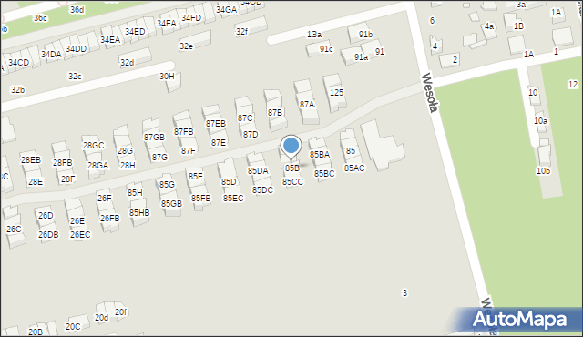 Marki, Wesoła, 85B, mapa Marki