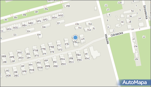 Marki, Wesoła, 87BA, mapa Marki