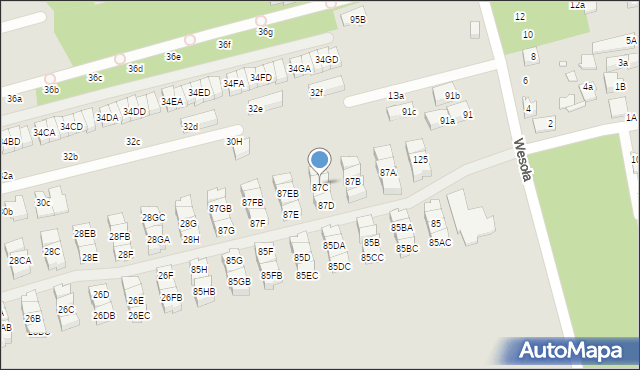 Marki, Wesoła, 87DB, mapa Marki