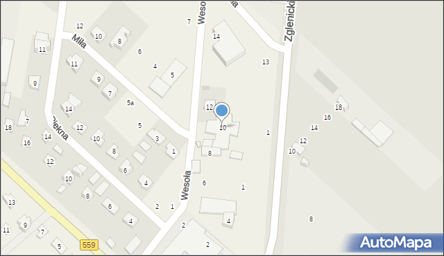 Maszewo Duże, Wesoła, 10, mapa Maszewo Duże