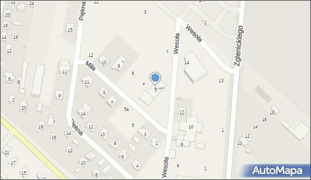 Maszewo Duże, Wesoła, 5, mapa Maszewo Duże