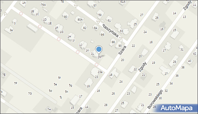 Michałowice-Wieś, Wesoła, 1M, mapa Michałowice-Wieś