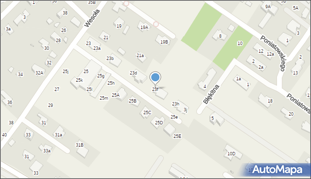 Michałowice-Wieś, Wesoła, 23f, mapa Michałowice-Wieś