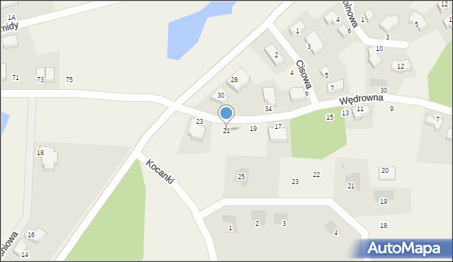 Mierzyn, Wędrowna, 21, mapa Mierzyn