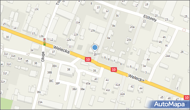 Mierzyn, Welecka, 10, mapa Mierzyn