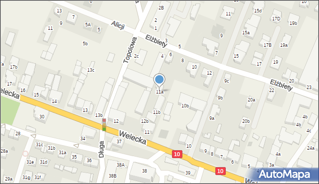 Mierzyn, Welecka, 11a, mapa Mierzyn