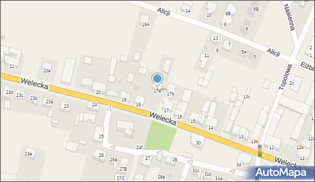 Mierzyn, Welecka, 17a, mapa Mierzyn