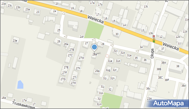 Mierzyn, Welecka, 28a, mapa Mierzyn