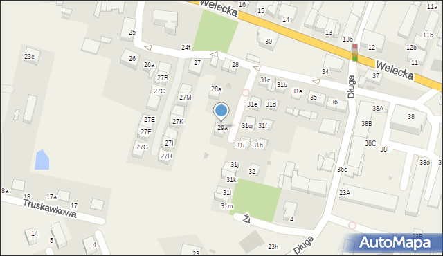 Mierzyn, Welecka, 29a, mapa Mierzyn