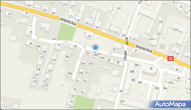 Mierzyn, Welecka, 31b, mapa Mierzyn