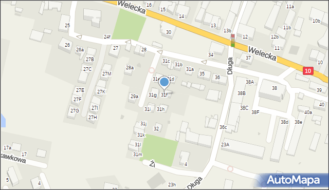 Mierzyn, Welecka, 31f, mapa Mierzyn