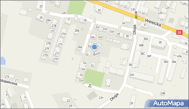 Mierzyn, Welecka, 31h, mapa Mierzyn