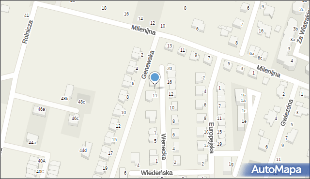 Mierzyn, Wenecka, 13, mapa Mierzyn