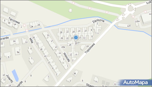 Mierzyn, Wesoła, 10, mapa Mierzyn