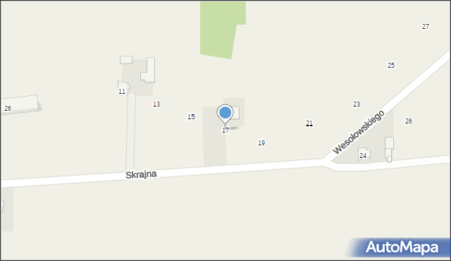 Mokra Wieś, Wesołowskiego Jerzego, 17, mapa Mokra Wieś