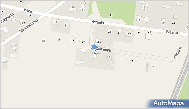 Mostówka, Wesoła, 12, mapa Mostówka