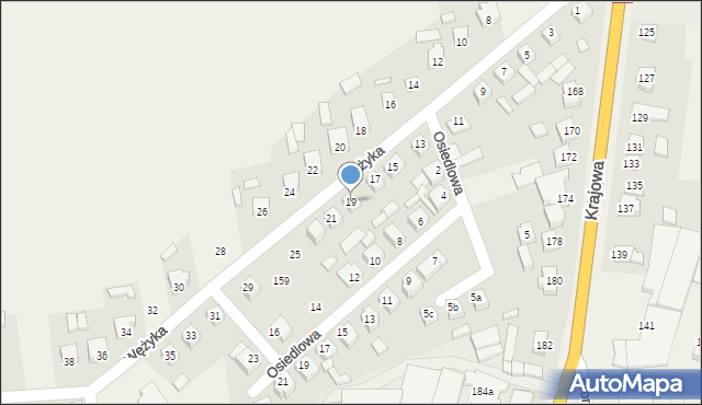 Mroczeń, Wężyka Feliksa, 19, mapa Mroczeń