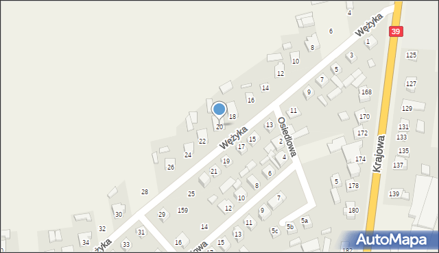 Mroczeń, Wężyka Feliksa, 20, mapa Mroczeń