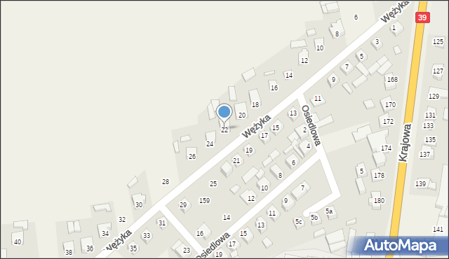 Mroczeń, Wężyka Feliksa, 22, mapa Mroczeń