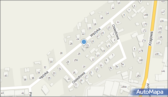 Mroczeń, Wężyka Feliksa, 23, mapa Mroczeń