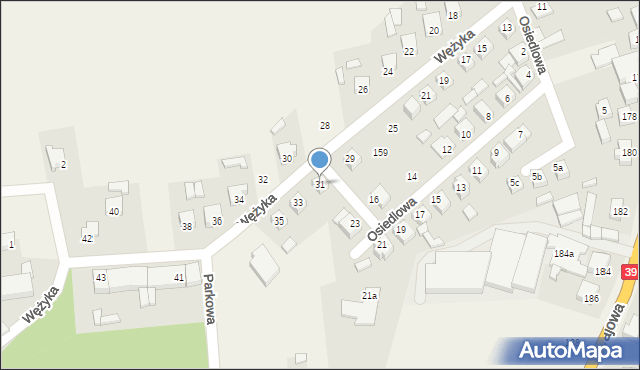 Mroczeń, Wężyka Feliksa, 31, mapa Mroczeń