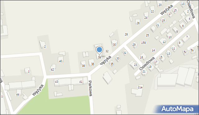 Mroczeń, Wężyka Feliksa, 34, mapa Mroczeń