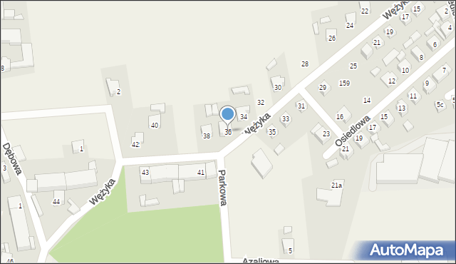 Mroczeń, Wężyka Feliksa, 36, mapa Mroczeń