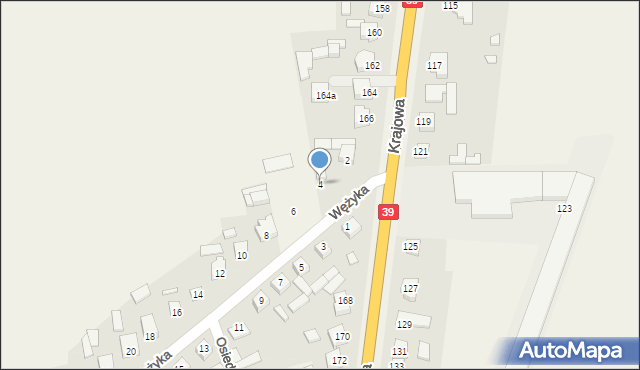 Mroczeń, Wężyka Feliksa, 4, mapa Mroczeń