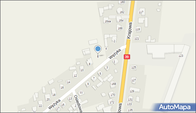 Mroczeń, Wężyka Feliksa, 6, mapa Mroczeń