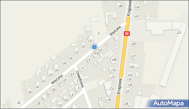 Mroczeń, Wężyka Feliksa, 7, mapa Mroczeń