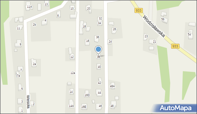 Mszana, Wesoła, 38, mapa Mszana