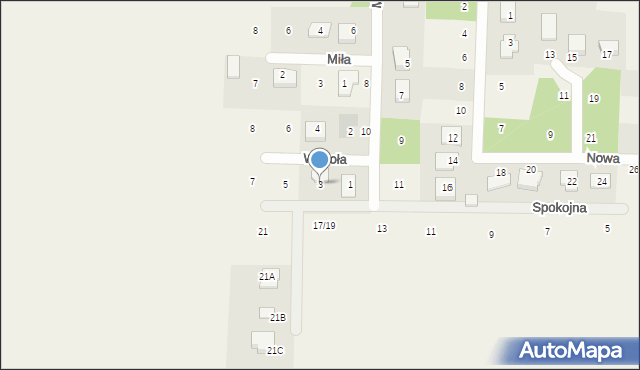 Mykanów, Wesoła, 3, mapa Mykanów