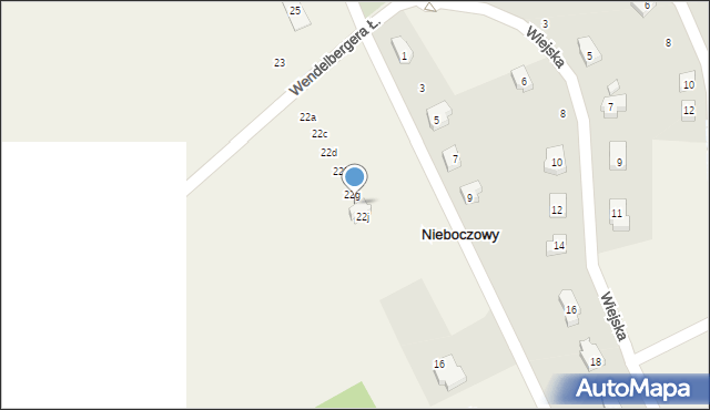 Nieboczowy, Wendelbergera Łucjana, 22i, mapa Nieboczowy