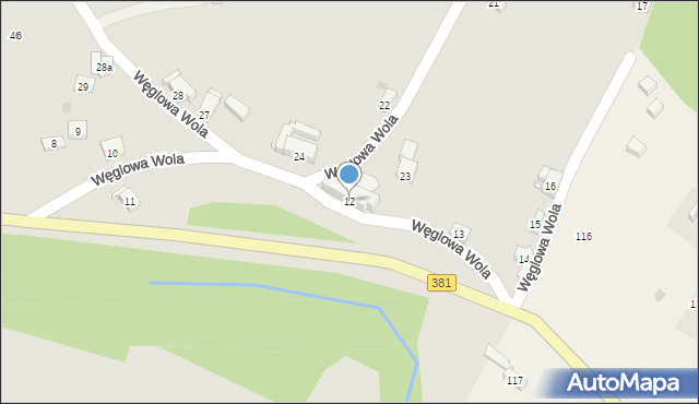 Nowa Ruda, Węglowa Wola, 12, mapa Nowa Ruda