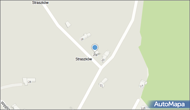 Nowa Ruda, Węglowa Wola, 20a, mapa Nowa Ruda