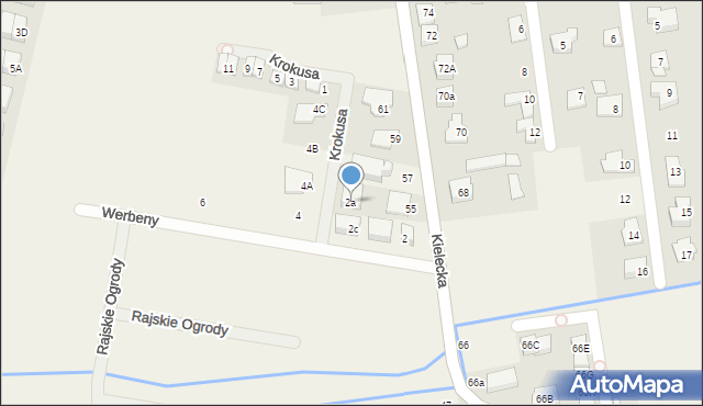 Nowa Wola, Werbeny, 2a, mapa Nowa Wola