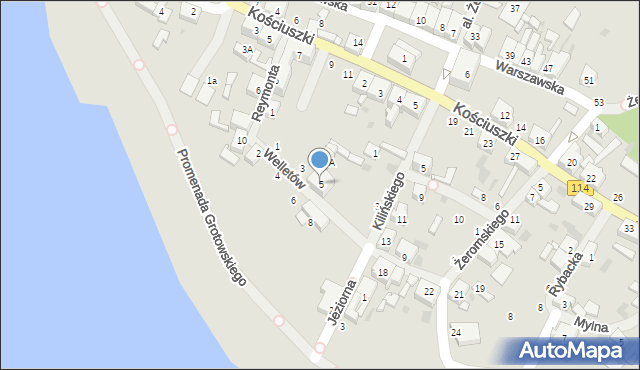 Nowe Warpno, Welletów, 5, mapa Nowe Warpno