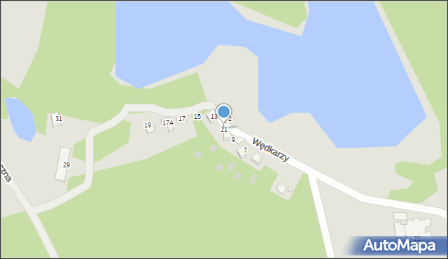 Nowogród Bobrzański, Wędkarzy, 11, mapa Nowogród Bobrzański