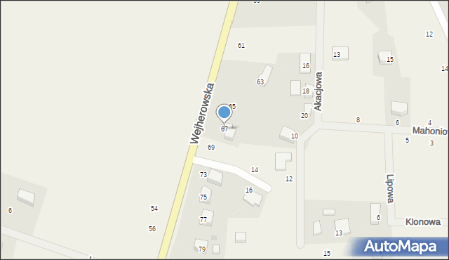 Nowy Dwór Wejherowski, Wejherowska, 67, mapa Nowy Dwór Wejherowski