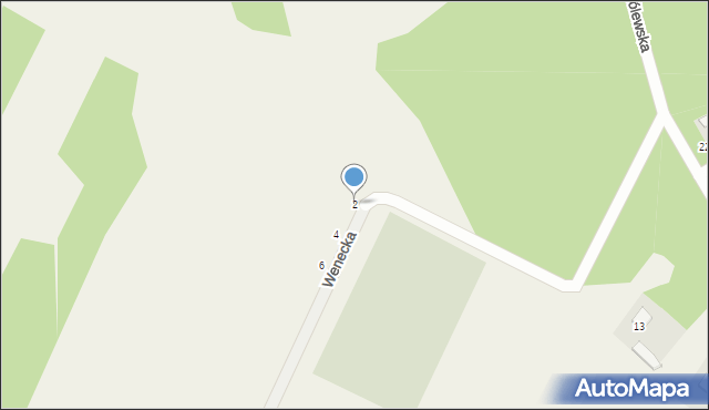 Nowy Konik, Wenecka, 2, mapa Nowy Konik