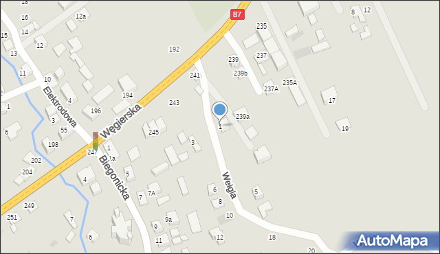 Nowy Sącz, Weigla Rudolfa, 1, mapa Nowego Sącza